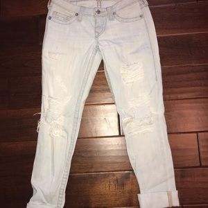 True Religion distressed boyfriend jean. Size 27